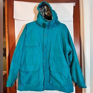 Vintage USA Woolrich Wool Lined Rain Hooded Jacket